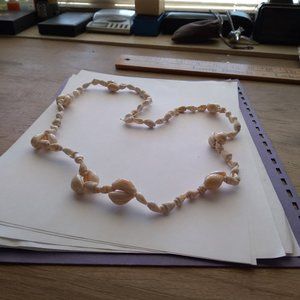 Double beaded seashell tropical welcome necklace islander style